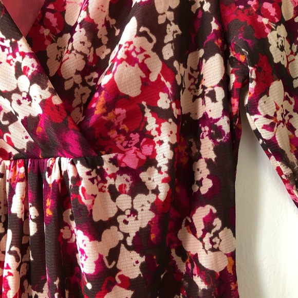 LIZ & CO Womens Semi Sheer Lined Semi Loose Top Size Medium 3/4 Sleeves - Picture 3 of 12